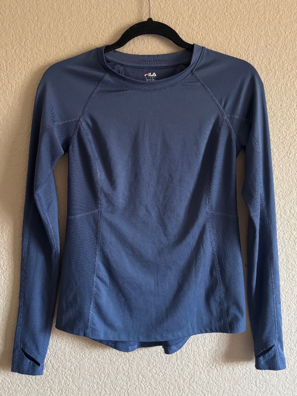 Fila Sport Women's Blue Activewear Long Sleeve Performance Top